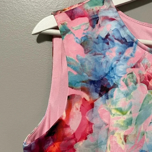 Melanie Lyne Floral Sleeveless Fit & Flare Lined Dress - Picture 4 of 12